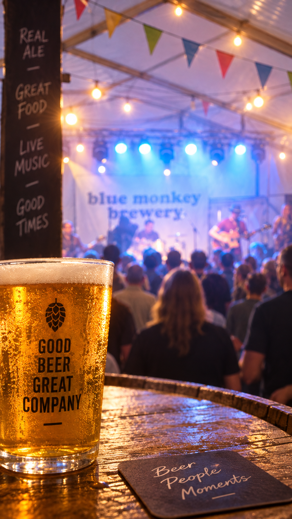 Live music at a beer festival